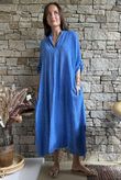 Kasbah Souk Dress Washed Bahama Blue 